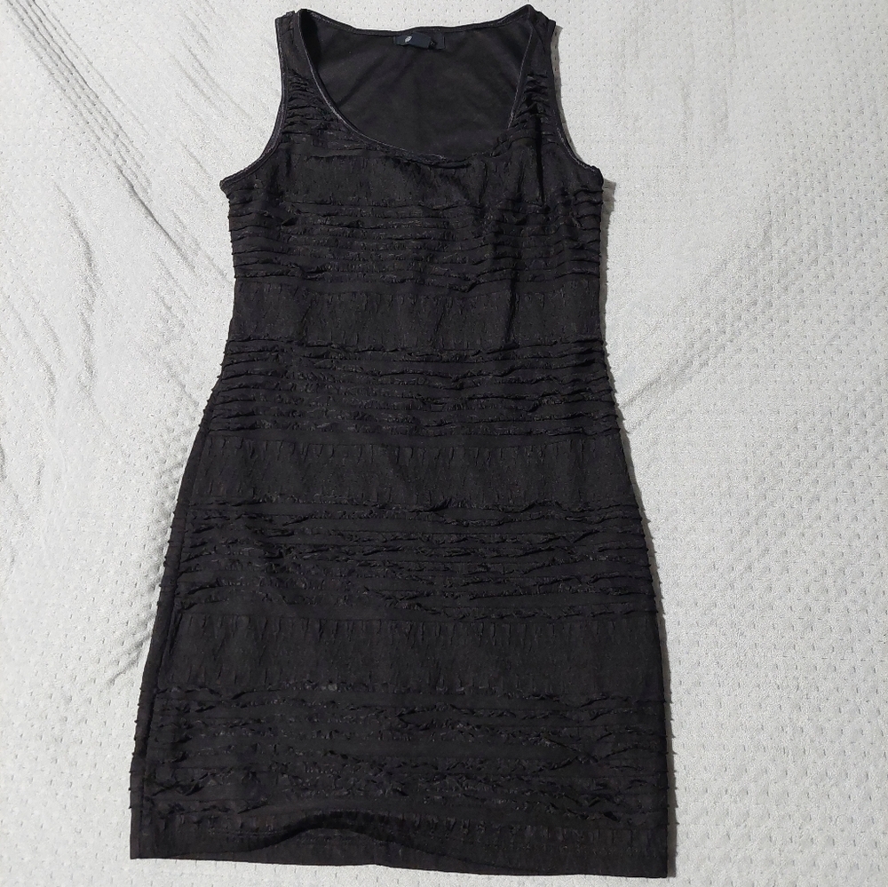 Forever 21 Black Textured Tank Mini Dress